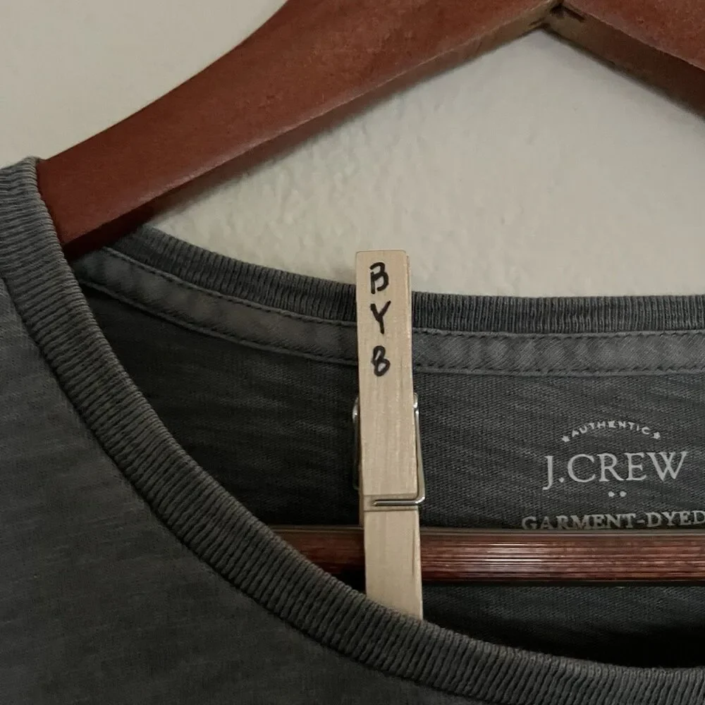 J.Crew Mens Gray Garment Dyed Slub Cotton Crew Neck Pocket Tee T-Shirt SZ XL